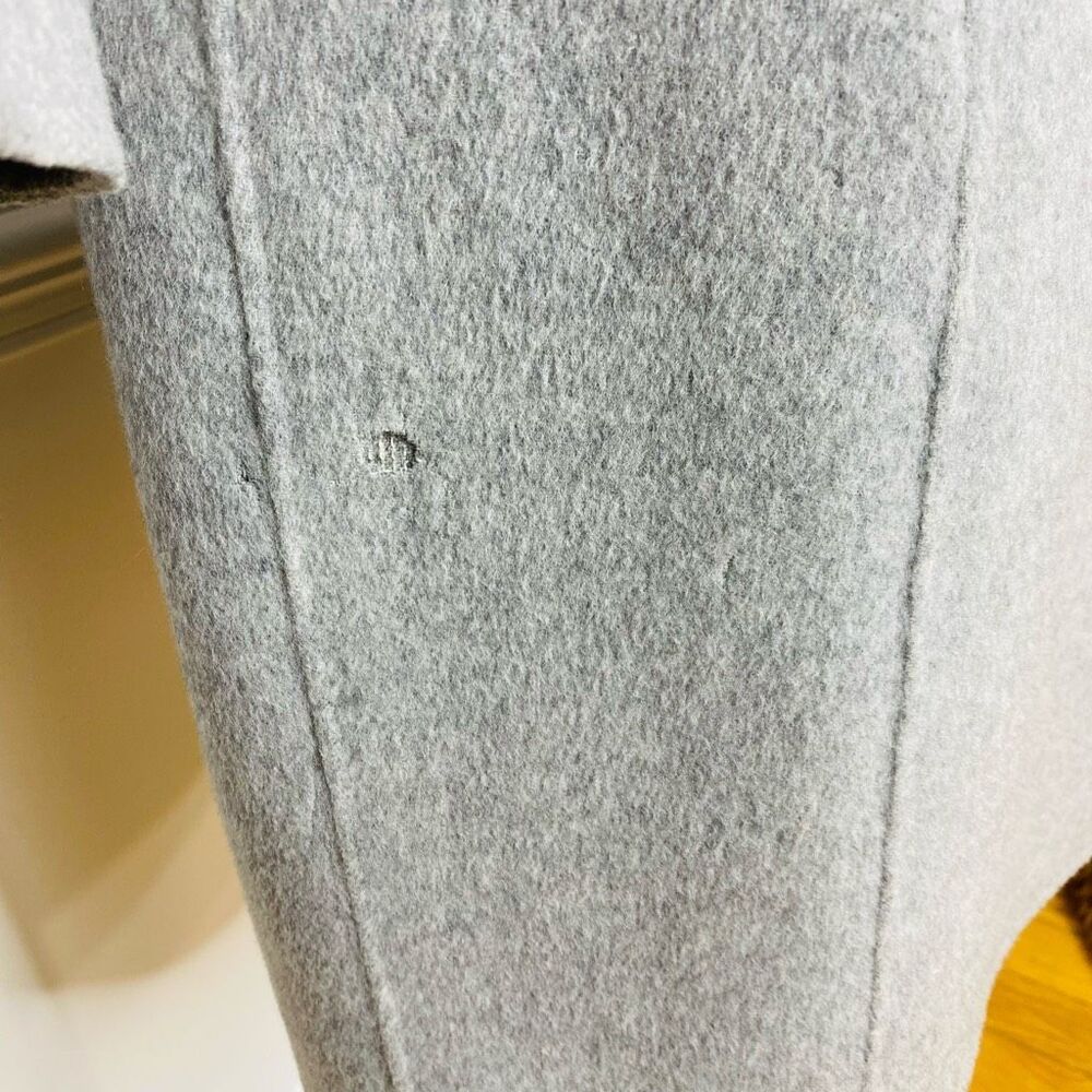Theory Gray Wool / Cashmere Blend Wilrose Winsome Hooded Coat Size Large - Picture 8 of 14